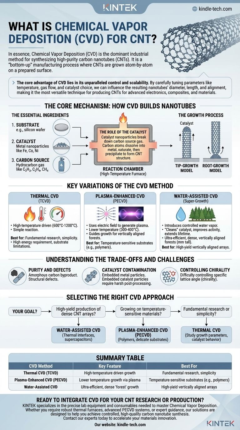 ما هو الترسيب الكيميائي للبخار لأنابيب الكربون النانوية؟ الطريقة الرائدة لتخليق أنابيب الكربون النانوية القابلة للتطوير دليل مرئي