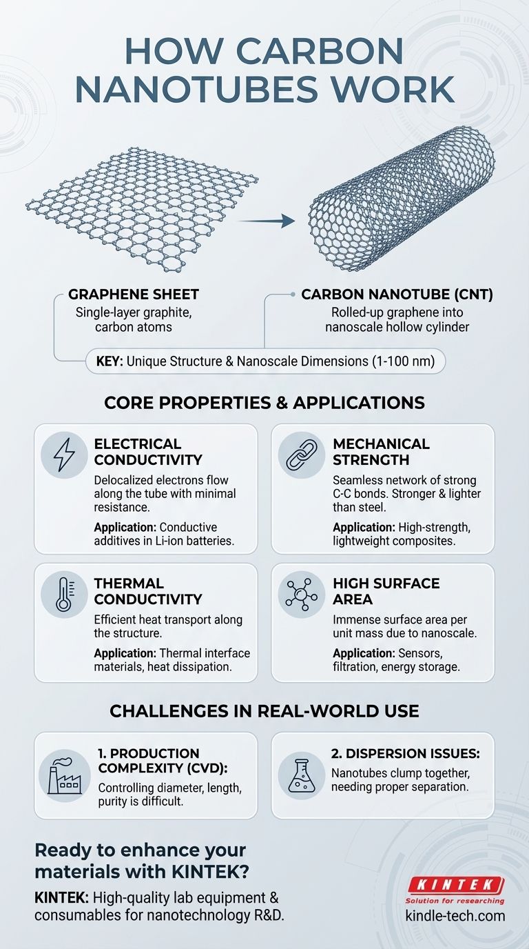 Как работают углеродные нанотрубки? Раскрывая превосходную прочность и проводимость для вашей лаборатории Визуальное руководство