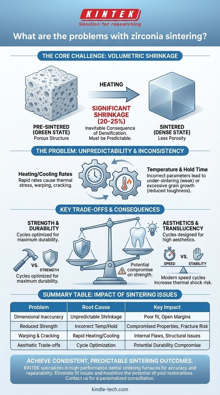 ما هي مشاكل تلبيد الزركونيا؟ إتقان الانكماش الحجمي للحصول على ملاءمة مثالية دليل مرئي