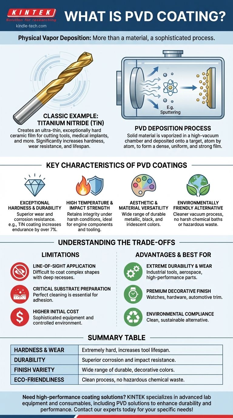 What is an example of a PVD coating? Discover Titanium Nitride's Superior Durability Visual Guide