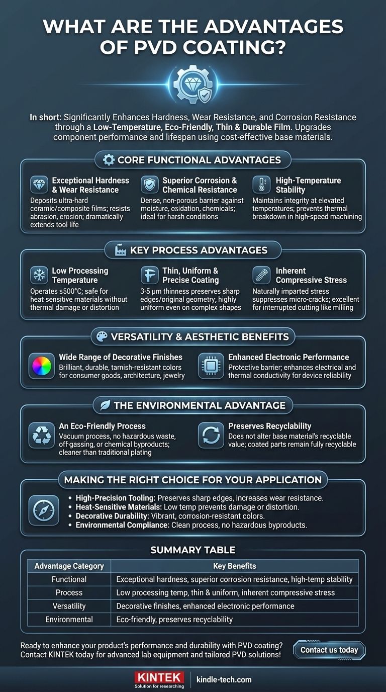Was sind die Vorteile der PVD-Beschichtung? Steigern Sie Haltbarkeit & Leistung mit umweltfreundlicher Beschichtung Visuelle Anleitung