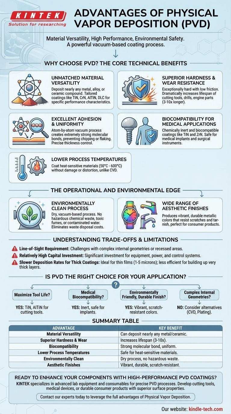 ما هي مزايا طريقة الترسيب الفيزيائي للبخار؟ تحقيق طبقات سطحية فائقة ومتينة دليل مرئي