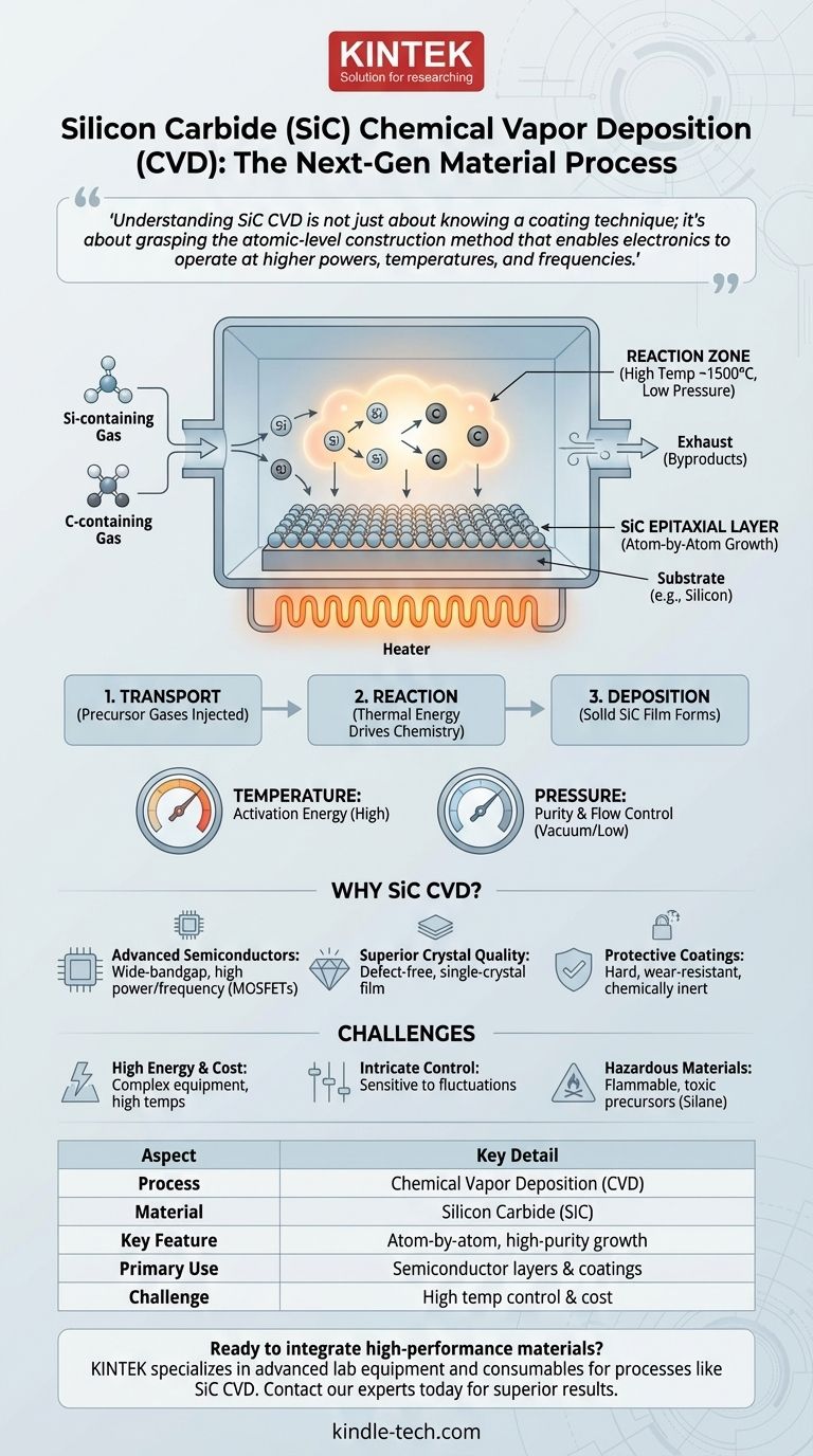 탄화규소 화학 기상 증착법(CVD)이란 무엇인가요? 고성능 반도체 제조의 핵심 시각적 가이드