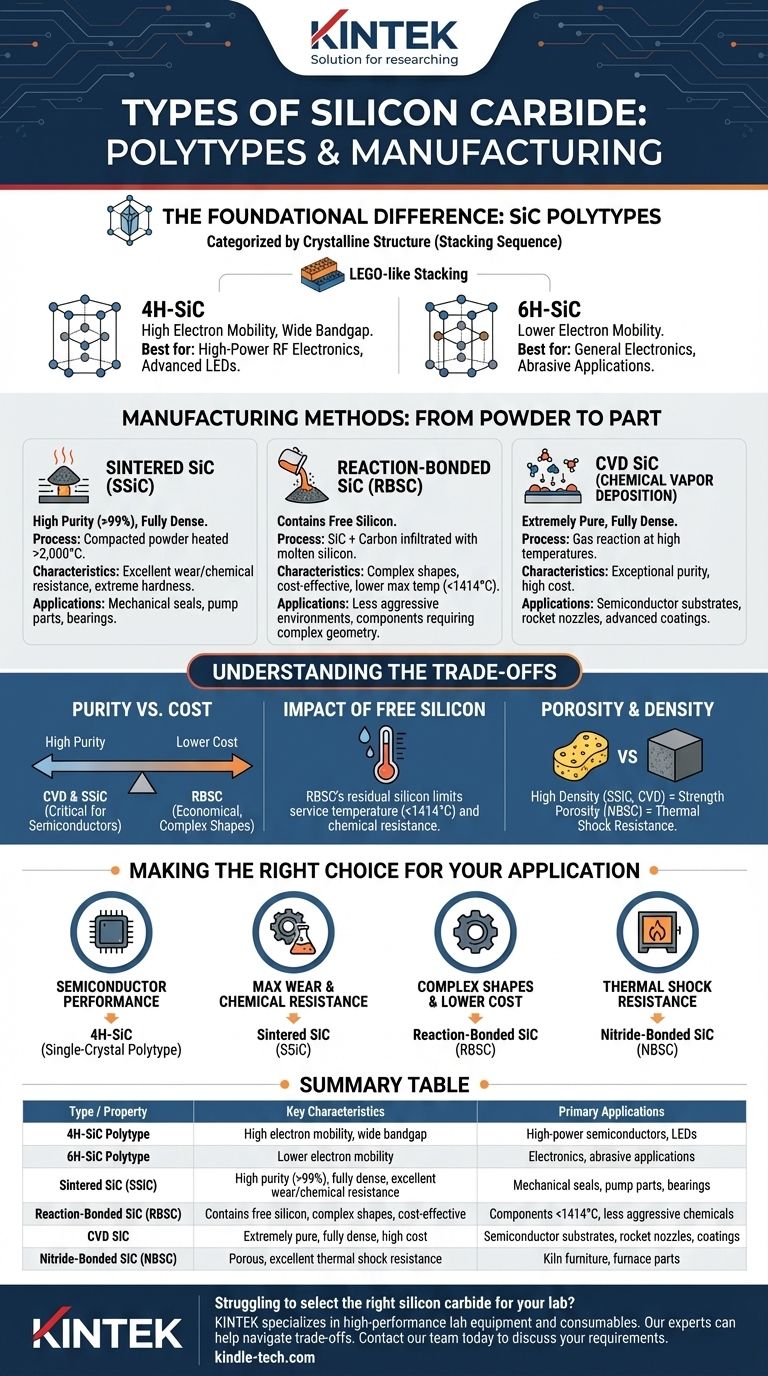 Quels sont les différents types de carbure de silicium ? Un guide des polytypes, de la fabrication et des applications Guide Visuel