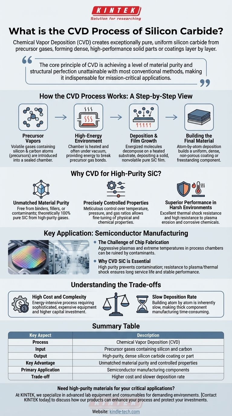 ¿Cuál es el proceso CVD del carburo de silicio? Logre una pureza inigualable para aplicaciones exigentes Guía Visual
