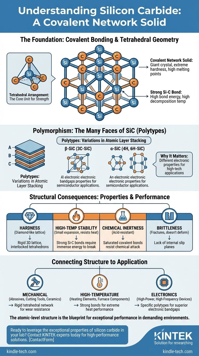 Che tipo di struttura ha il carburo di silicio? Un solido a rete covalente per prestazioni estreme Guida Visiva