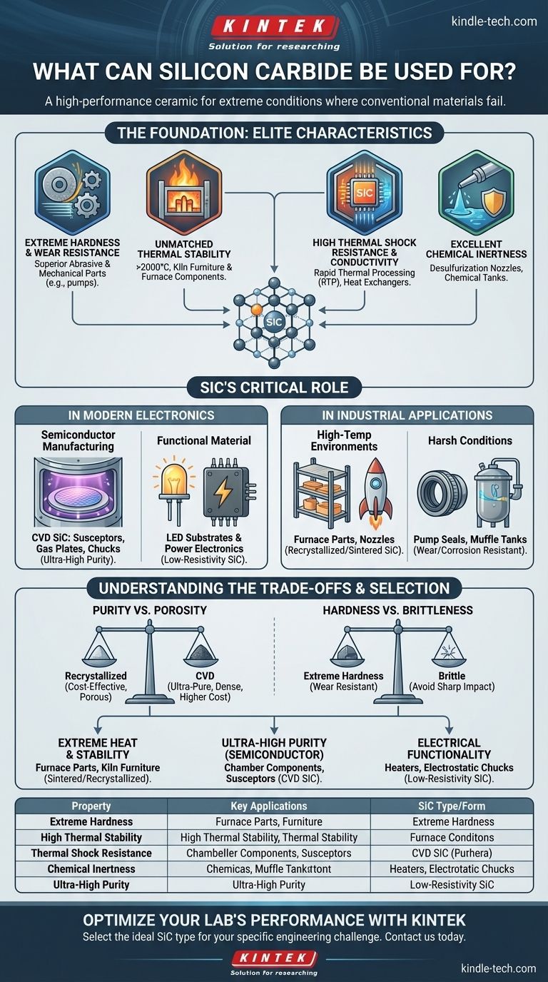 ¿Para qué se puede utilizar el carburo de silicio? Resuelva los desafíos de calor extremo, desgaste y pureza Guía Visual
