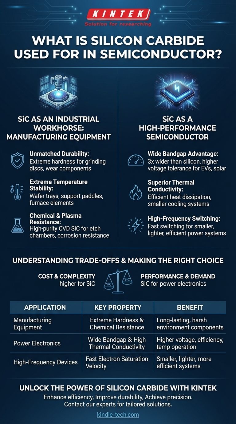 Для чего используется карбид кремния в полупроводниках? Руководство по двойной роли SiC в силовой электронике и производстве Визуальное руководство