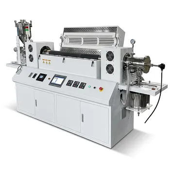 فرن أنبوبي دوار للعمل المستمر محكم الغلق بالتفريغ (فراغي)