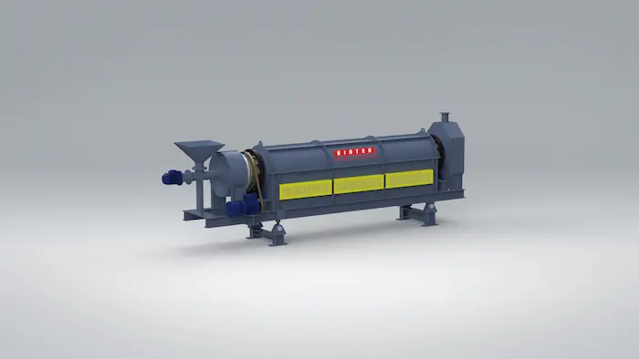 Gesamtansicht des Drehrohrofens