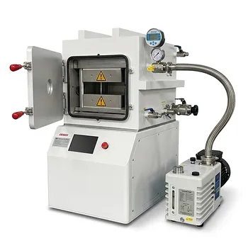 Нагреваемый гидравлический пресс с нагревательными плитами для вакуумной камеры, лабораторный горячий пресс