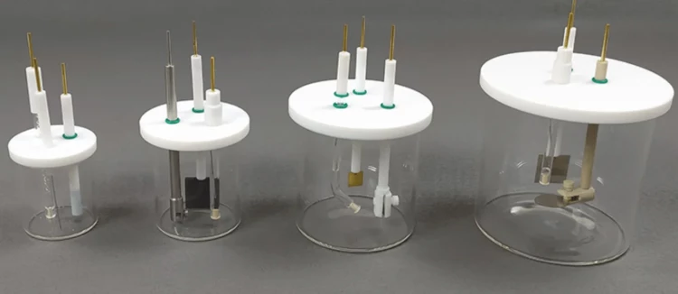Detail der Quarz-Elektrolysezelle 1