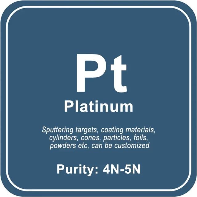 Blanco de pulverización catódica de platino (Pt) de alta pureza/polvo/alambre/bloque/gránulo