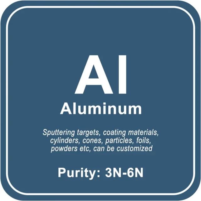 Objetivo de pulverización catódica de aluminio (Al) de alta pureza/polvo/alambre/bloque/gránulo