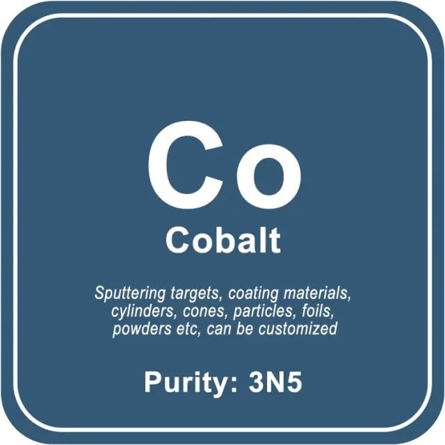 Bersaglio di sputtering di cobalto (Co) di elevata purezza / polvere / filo / blocco / granulo
