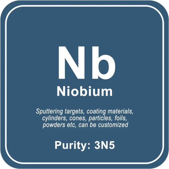 Hochreines Niobium (Nb) Sputtertarget/Pulver/Draht/Block/Granulat