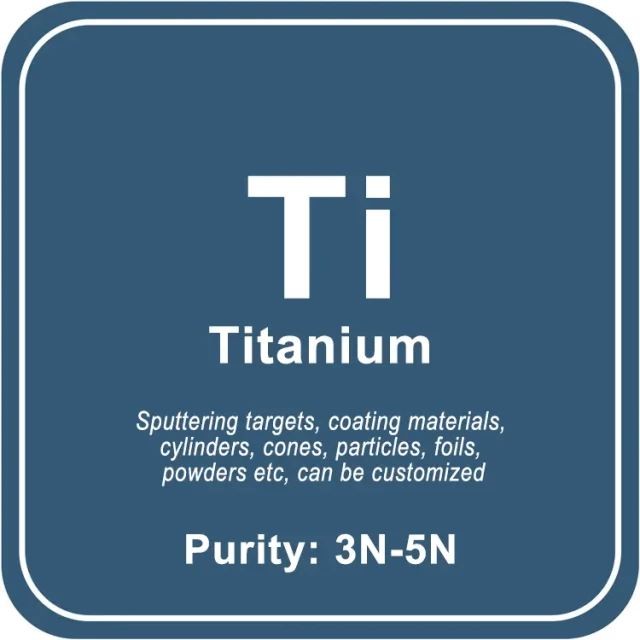 Blanco de pulverización catódica de titanio (Ti) de alta pureza/polvo/alambre/bloque/gránulo