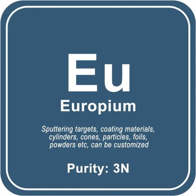 Bersaglio di sputtering di alta purezza dell'europio (Eu) / polvere / filo / blocco / granulo