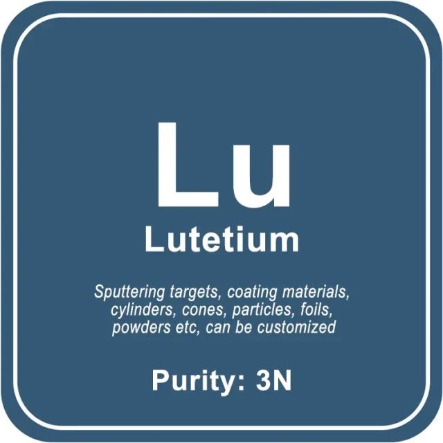 Cible de pulvérisation de lutétium (Lu) de haute pureté / poudre / fil / bloc / granule