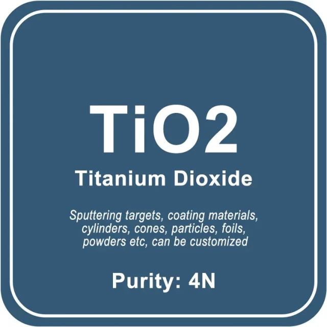 Blanco de pulverización catódica de dióxido de titanio (TiO2) de alta pureza/polvo/alambre/bloque/gránulo