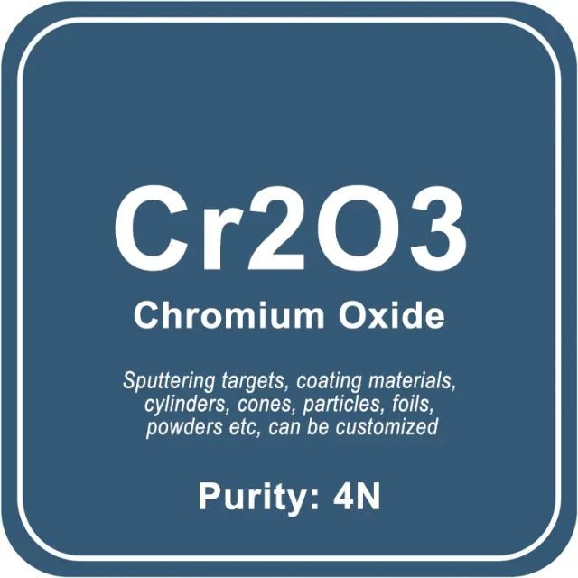 Cible de pulvérisation d'oxyde de chrome de grande pureté (Cr2O3)/poudre/fil/bloc/granule