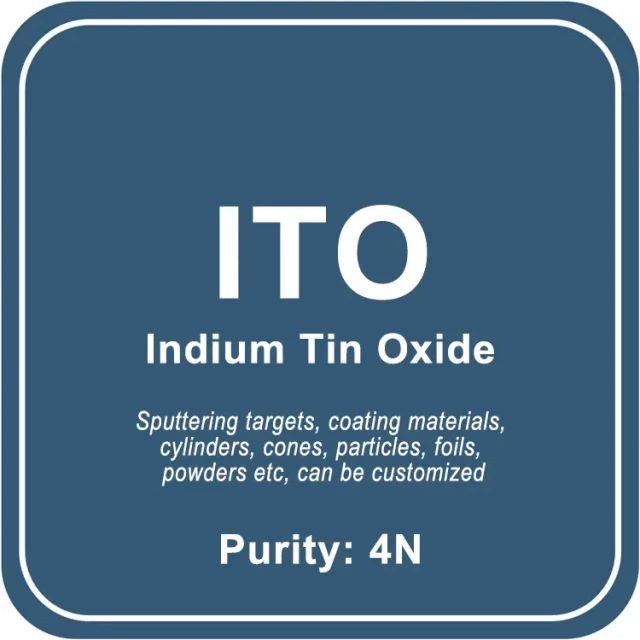 Objetivo de pulverización catódica de óxido de indio y estaño (ITO) de alta pureza/polvo/alambre/bloque/gránulo
