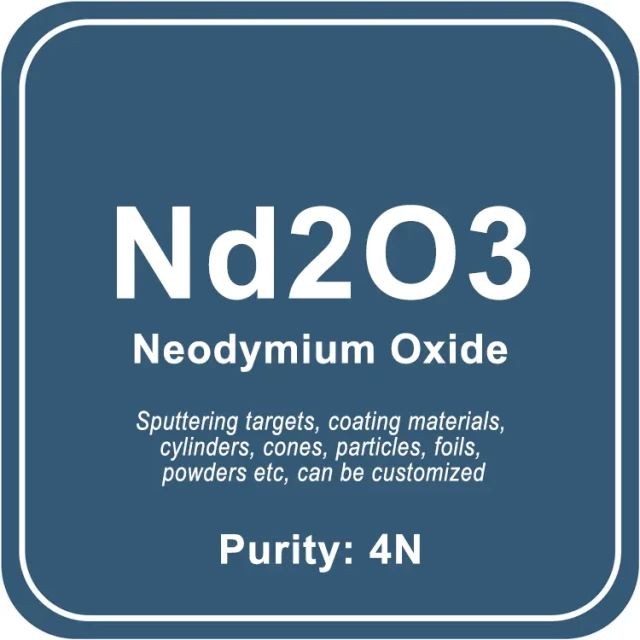 Hochreines Neodymoxid (Nd2O3) Sputtertarget/Pulver/Draht/Block/Granulat