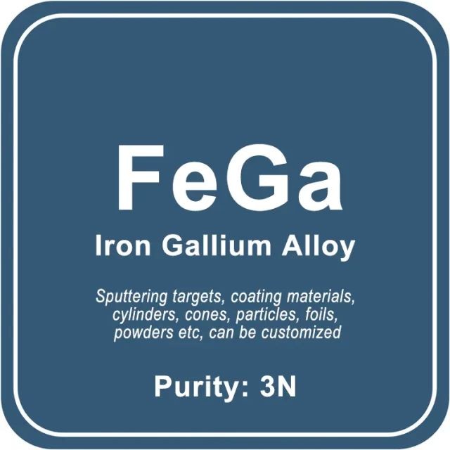 Objetivo de pulverización catódica de aleación de hierro y galio (FeGa)/polvo/alambre/bloque/gránulo