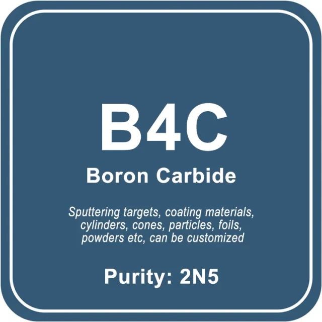 Objetivo de pulverización catódica de carburo de boro (B4C)/polvo/alambre/bloque/gránulo