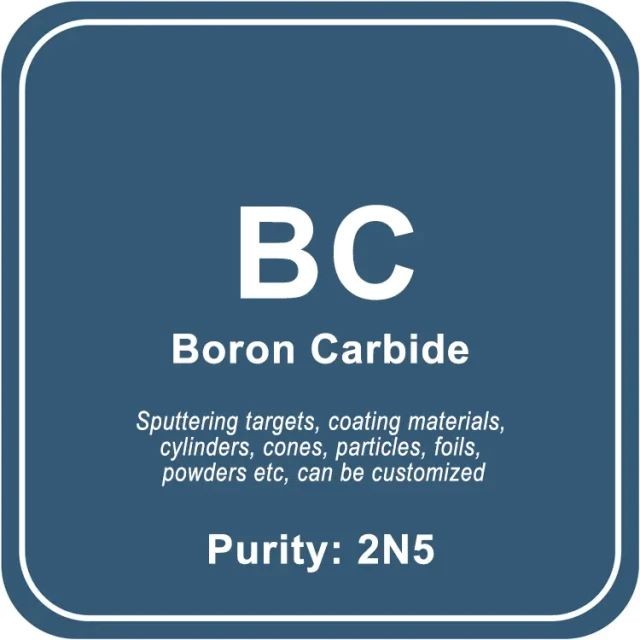 Blanco de pulverización catódica de carburo de boro (BC)/polvo/alambre/bloque/gránulo
