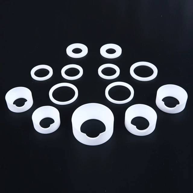 Detalhe do assento da válvula de esfera em PTFE 4