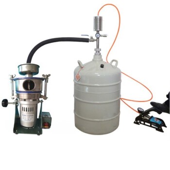 Liquid nitrogen cryogenic grinder