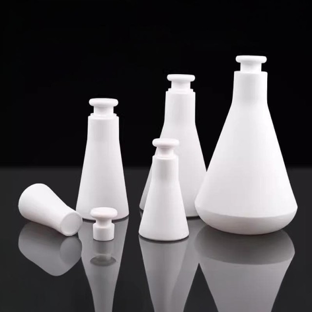 PTFE triangular bottle/Triangular bottle with lid/Conical flask