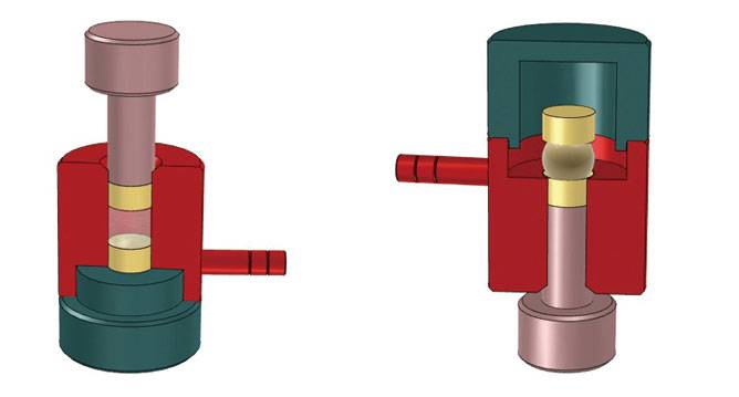 1) Процесс подготовки образца 2) Процесс выпуска