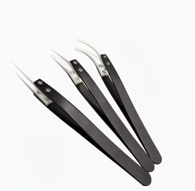 Ceramic head tweezers/pointed tip/elbow tip/zirconia ceramic tip