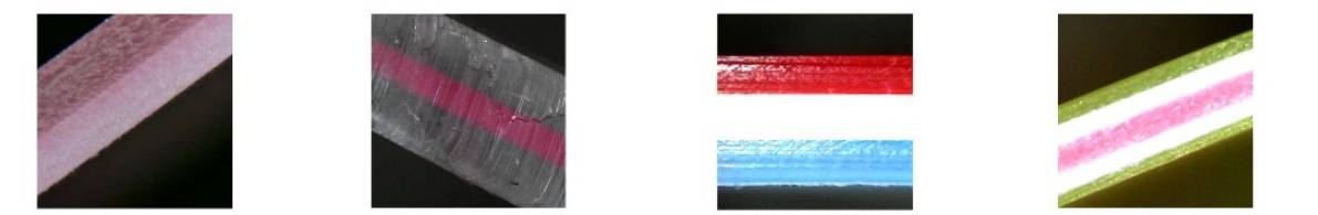Double layer (AB);Three layer(ABA);Three layer(ABC);Five layer(ABCBA)