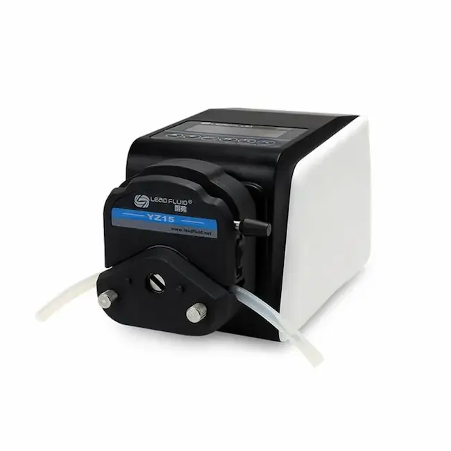 Close-up of the front of the variable speed peristaltic pump
