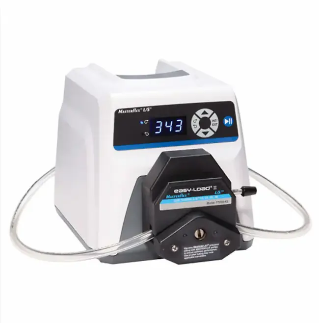 Close-up of the front of the variable speed peristaltic pump