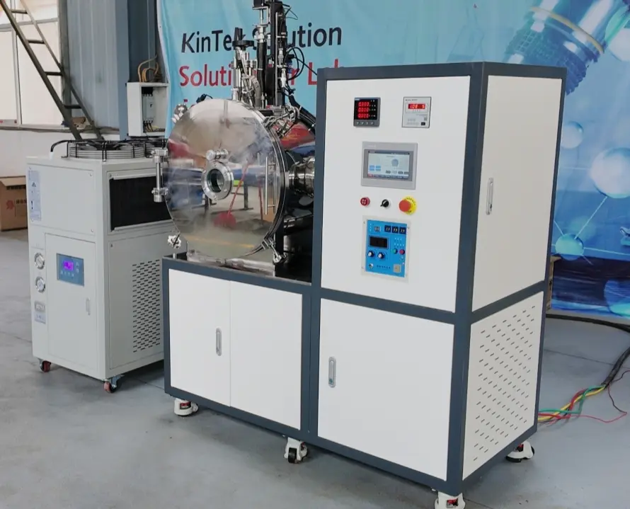 KINTEK Lab Vacuum Melting Furnace - Side profile